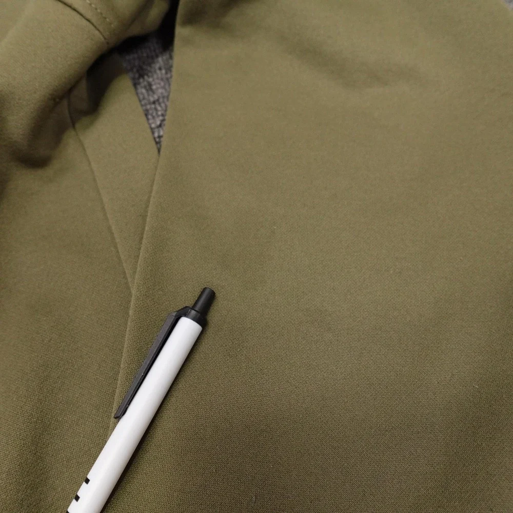 The North Face Jacket Mens Medium Green Softshell Fleece Lined Hooded Full Zip